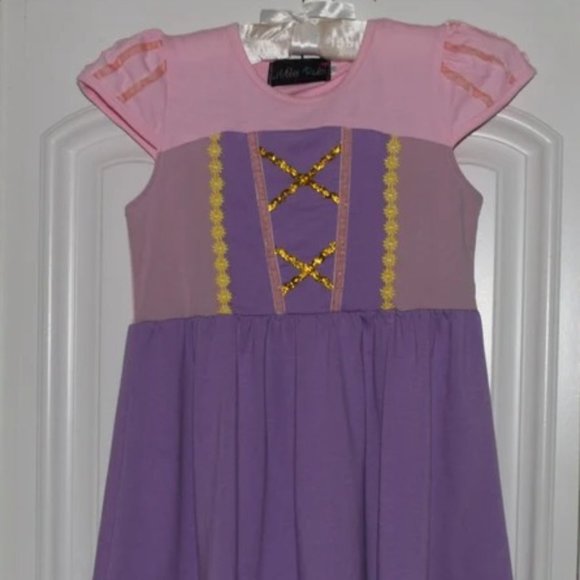New Rapunzel princess comfortable girl Halloween dress size 2-16 years - Picture 2 of 3